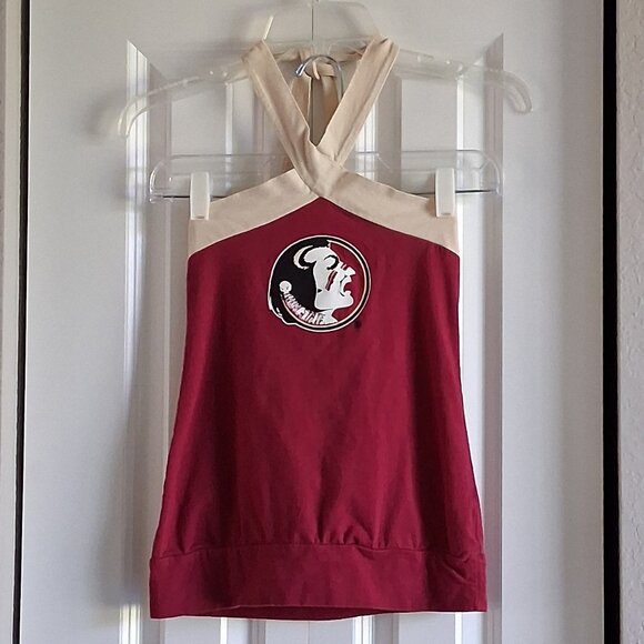 Florida State University Garnet & Gold Logo Halter Top Women's Size S - Picture 1 of 8
